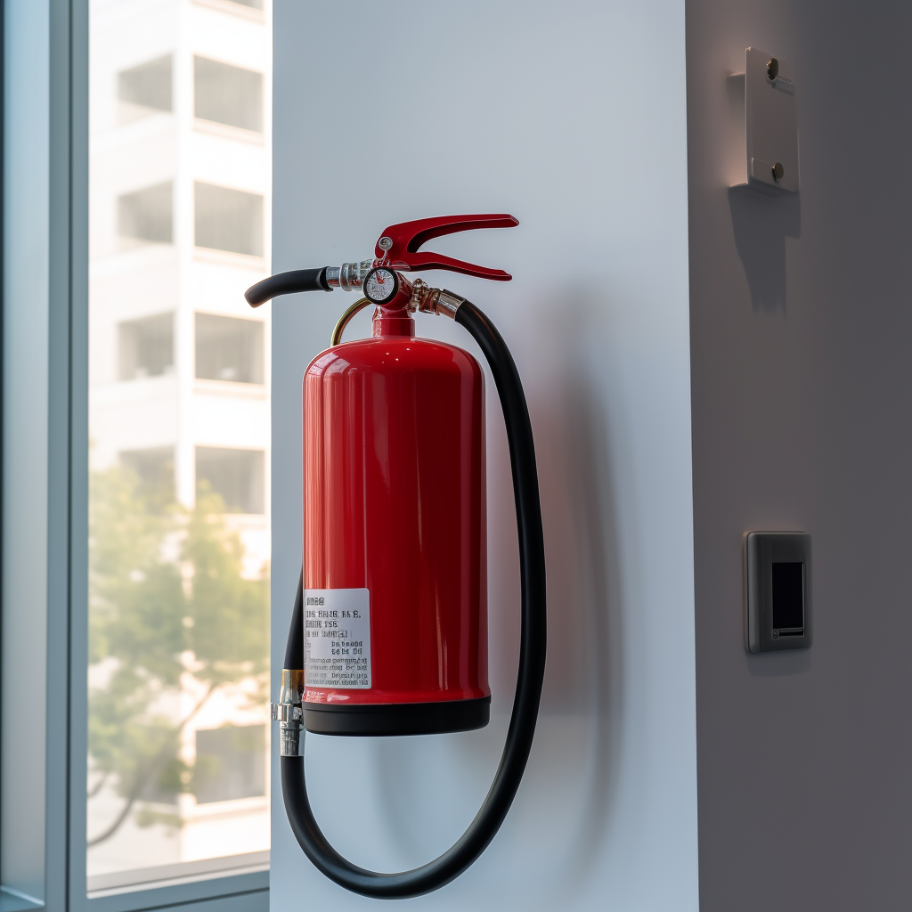 Feuerlöscher and der Wand